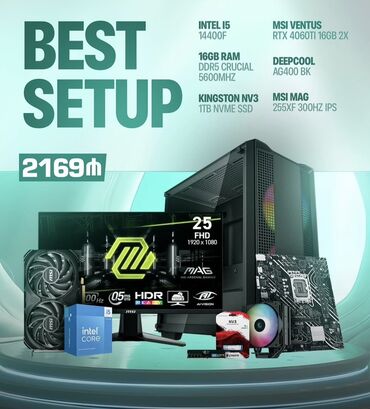 notebook core 2: Intel i5 14400F prosessoru, 16GB DDR5 Crucial 5600MHz RAM və Kingston
