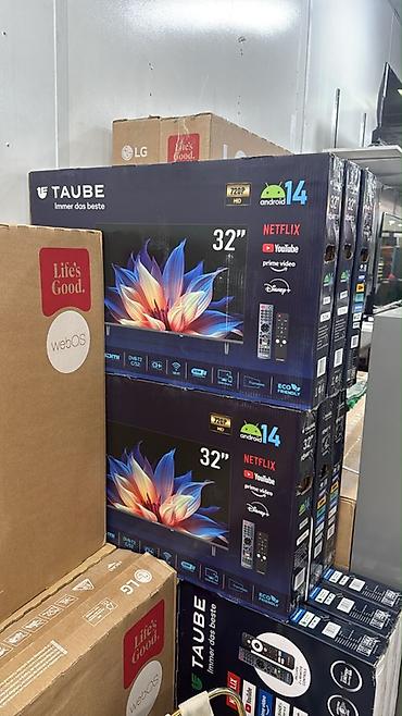 Телевизоры: TAUBE 32" Smart TV – Android 14 - Ekran: 32 düym, 720p HD - Smart — 1