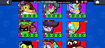 rog ally: Игровой аккаунт Brawl Stars. Основные характеристики: - 65 из 105 — 4