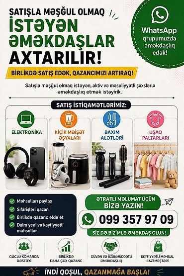 santexnik ütüsü: Satış məsləhətçisi tələb olunur — 1