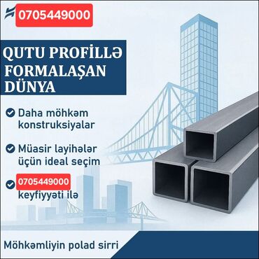 Profillər, şvellerlər: Qutu Profil – Iron Trade MMC Müxtəlif ölçülərdə, yüksək möhkəmliyə — 7