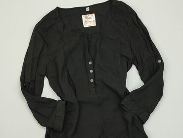 czarne bluzki z długim rękawem eleganckie: Блуза жіноча, M, стан - Ідеальний