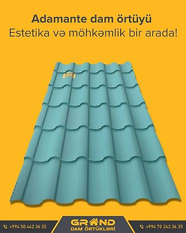 ucuz yumurta: Adamante metal dam örtüyü - Material: sinklənmiş polad, ikiqat — 9