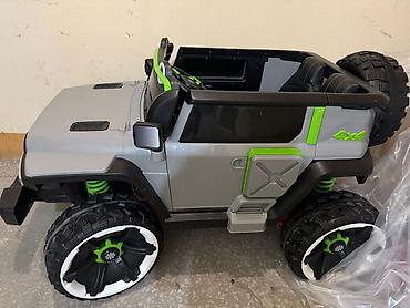 Uşaq üçün elektrik maşınları: Uşaq üçün elektrikli mini jeep - Korpus: boz-qara rənglərdə, yaşıl — 2