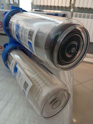 Сепараторы: Suyun ilkin təmizlənməsi üçün korpuslu filtr - Şəffaf polikarbonat