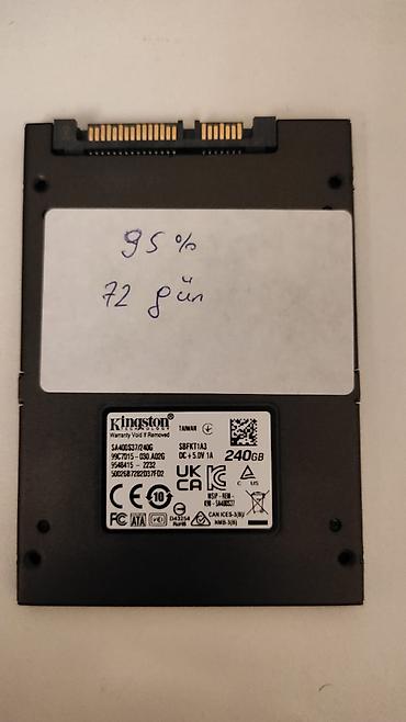 Накопители SSD: SSD 240 GB Kingston 2.5 - Noutbuk və ya PC üçün 1 ədəd - 96 % - 67 — 2