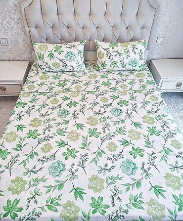 Комплекты постельного белья: Постельное бельё 100% хлопок, простыня, наш адрес Боконбаево на — 18