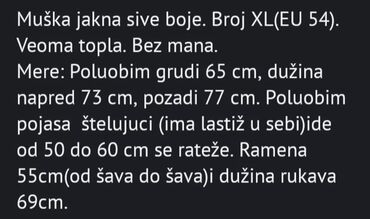 Zimske jakne: Muška siva jakna.XL(EU 54). veoma topla.Mere su na zadnjoj slici na lalafo.rs — 12 Zimske jakne: Muška siva jakna.XL(EU 54). veoma topla.Mere su na zadnjoj slici — 12