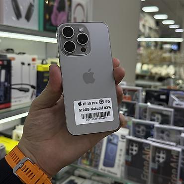 Apple iPhone: IPhone 15 Pro, Б/у, 512 ГБ, Natural Titanium, 82 % — 10