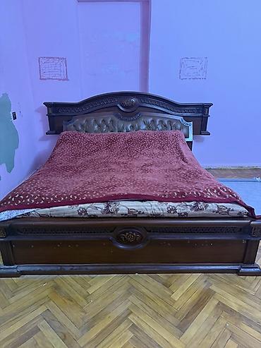 Çarpayılar: Klassik üslubda iki nəfərlik taxta çarpayı - Material: Kütləvi ağac — 1