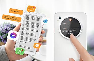 samsung note 10 ekran: Elektron mürəkkəb ekranlı 5G smartfon - E-ink ön ekran: göz dostu oxu — 1