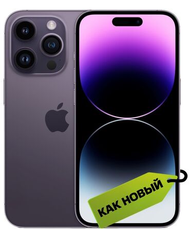 мир техники бишкек: IPhone 14 Pro, Жаңы, 128 ГБ, Black Titanium, Коргоочу айнек, Каптама, Куту, 100 %