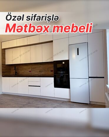 гардеробные на заказ: Özəl sifarişlə hazırlanmış müasir mətbəx mebeli. - Dizayn: Minimalist