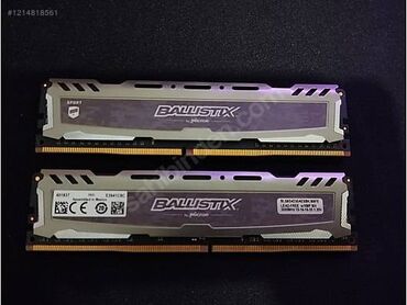 ddr4 8gb ram notebook: Operativ yaddaş (RAM) Crucial, 16 GB, 3000 Mhz, DDR4, PC üçün