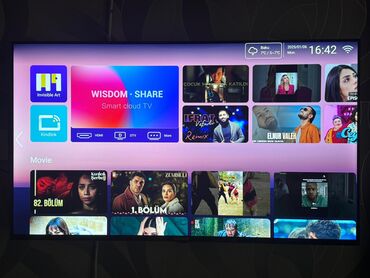 Televizorlar: 109 Ekran Smart tv Yoshiro.Bir neçə dəfə istifadə edilib.Qutusu hər