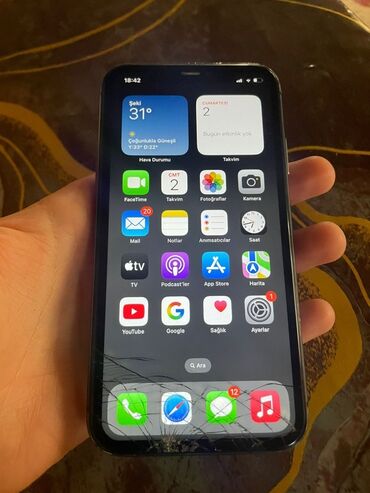 железный диск на 16: IPhone 11, 64 GB, Qara, Qırıq