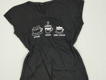 t shirty damskie czarne: T-shirt, SinSay, L, stan - Dobry