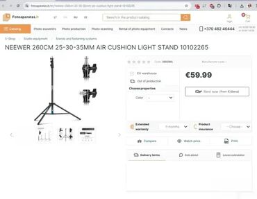 Ostala foto i video oprema: Stativ Tripod NEEWER; Visina: 9feet/260cm; Potpuno NOVO, neotpakovano! — 15