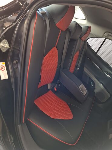 Чехлы и накидки на сиденья: Чехлы Экокожа, цвет - Черный, Toyota, Новый — 8