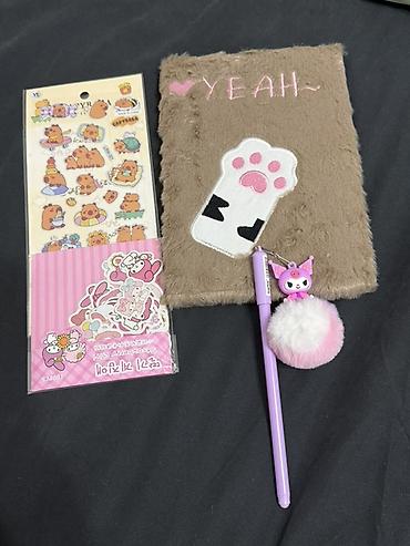 блокноты: Меховый блокнот 😍🥰🥰 Подарочный набор 🎁 🎁 Меховый блокнот 🗒️ 🎁 ручка — 1