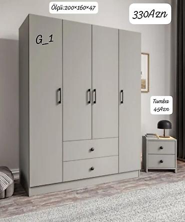 uqlavoy divan ortukleri: *4 Qapılı Dolab Modeli - 330Azn* *İstehsal Rusiya Laminat 18/lik* — 1