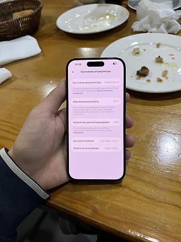 pro max: IPhone 15 Pro, Новый, 512 ГБ, Jet Black, Зарядное устройство, Защитное стекло, Чехол, 81 % — 2