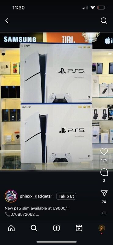 ps5 slim qiyməti: Sony PlayStation 5 Yenidir kutusu bele açılmayıb blom üzərindədir