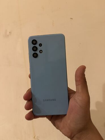 işlənmiş maşın kalonkaları: Samsung Galaxy A32, 64 GB, rəng - Göy, Zəmanət, Sensor, Barmaq izi