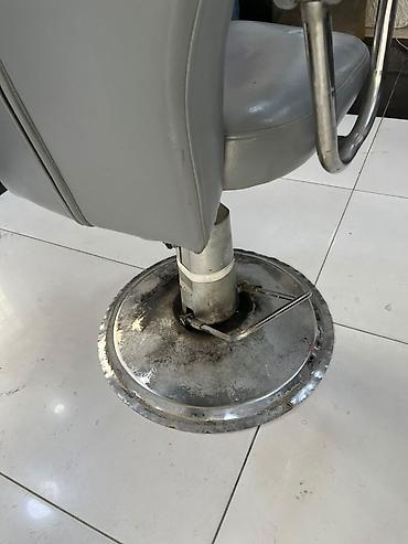 salon tibbi kreslo: Bərbər/kosmetologiya üçün hidravlik kreslo - Rəng: boz - Material — 4