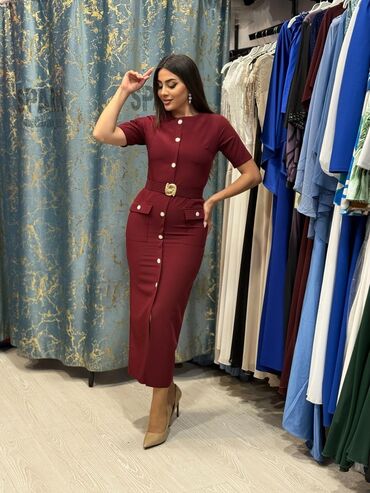 женские классические плащи: Qadınlar üçün zərif midi don - Rənglər: bordo, qara, qəhvəyi -