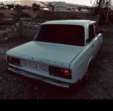 VAZ (LADA): VAZ 2107, ağ rəng, salam masnın heç bir problemi yoxdur gündelik — 7