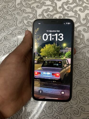 iphone 11 ikinci el qiymeti: IPhone 11, 64 ГБ, Белый, Face ID