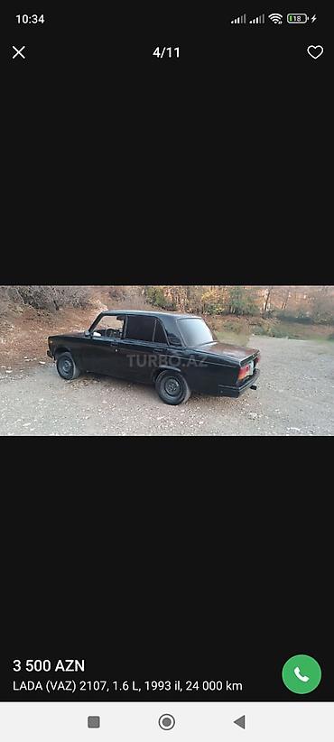 VAZ (LADA): Avtomobil: Lada (VAZ) 2107, qara rəng Kuzov: sedan, 4 qapı Sürətlər — 10