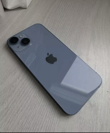 Apple iPhone: IPhone 14, Б/у, 128 ГБ, Голубой, Защитное стекло, Чехол, Коробка, 95 %