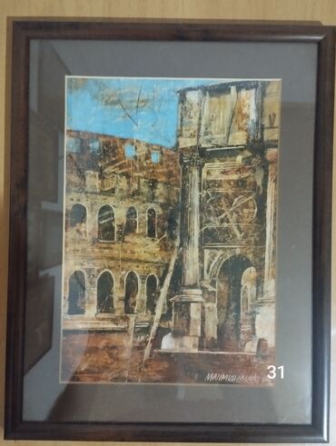 Şəkillər, tablolar: Istedadli ressam Mahmudzadenin 1999-cu ilde yaratdigi "Baki kendleri — 22