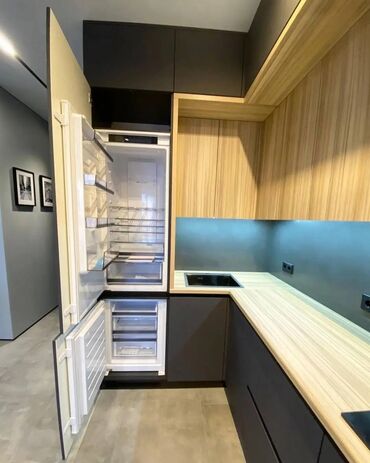 Sifarişlə mətbəx mebeli: Sifarişlə mətbəx dəsti, Özü çəkən petlələr, MDF, Kredit var, Pulsuz çatdırılma — 2