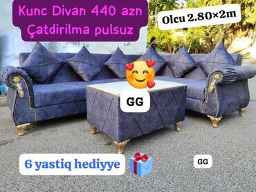 Masa və oturacaq dəstləri: Künc divan