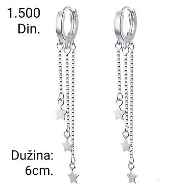 Elegantne minđuše od hirurskog čelika sa žigom S925, sa visećim