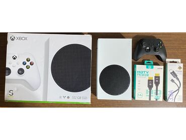 xbox joystick: XBOX Series S – 512GB (İkinci əl) – ideal vəziyyətdə, qutulu və