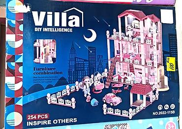 Oyuncaq uşaq evləri: 🏠🎀 Böyük Villa Kukla Evi – 254 Ədəd Aksesuar və Mebel ilə Uşaqlar — 1