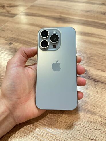айфон ремонт: IPhone 15 Pro, Б/у, 256 ГБ, Natural Titanium, Чехол, Коробка, 86 %
