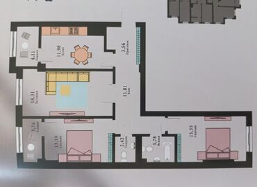 Продажа квартир: 3 комнаты, 88 м², Элитка, 10 этаж, ПСО (под самоотделку)
