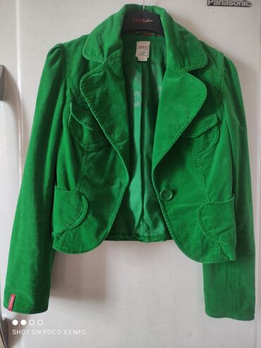 укороченный пиджак и брюки: Пиджак, Вельвет, S (EU 36)