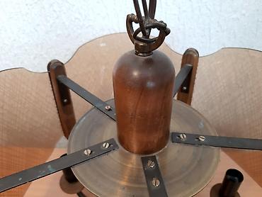 alat za mobilne telefone: Luster mesing, drvo, staklo, 42cm Sirina lustera je 42cm, sa pet — 5