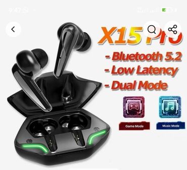 qulaqcıq iphone: Airpods X15pro Gaming Təzədir işlənməyib Gəncədədir