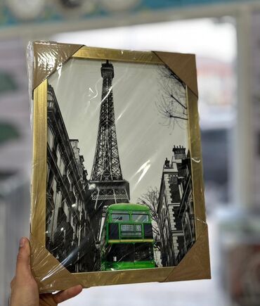 Şəkillər, tablolar: Divar üçün dekorativ çərçivəli tablolar dəsti Ölçü : 30x40 - — 3