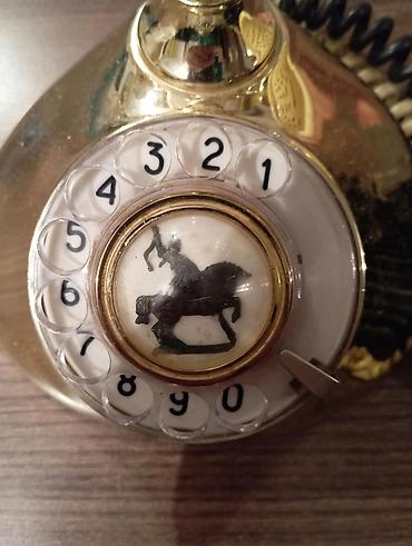 telvonlar: Orginal Retro diskli masa Telefonu - Korpus: parlaq qızılı rəngli — 4