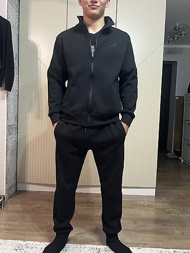 adi: Мужской спортивный костюм, M, Adidas, Новый, цвет - Черный, Самовывоз — 2