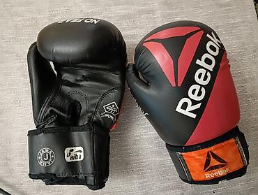 Əlcəklər: Reebok boks əlcəkləri Qara-qırmızı rəng kombinində, üzərində Reebok — 2