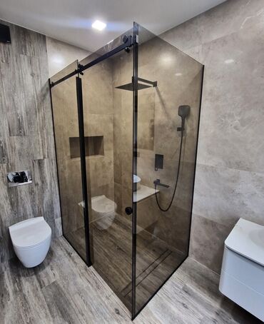 Душевые перегородки и ограждения: ДУШЕВЫЕ ПЕРЕГОРОДКИ! Основная характеристика: - Закалённое стекло — 9